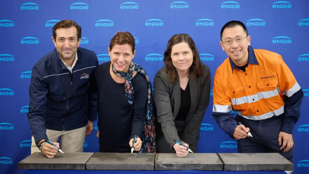 Sungrow and ENGIE representatives at the Hazelwood 2 BESS project event